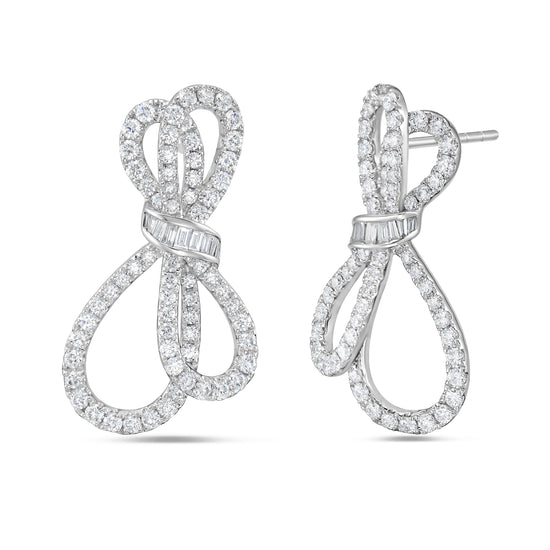 Charles Krypell Diamond Bow Earrings
