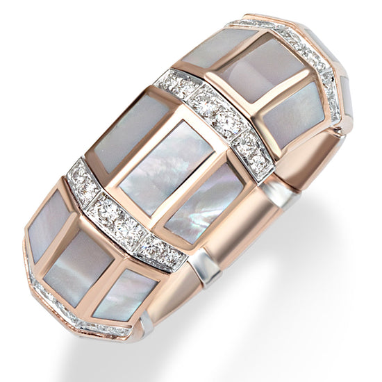 Picchiotti Xpandable™ 0.45CT Diamond & Mother-of-Pearl Fashion Ring in Two-Tone Gold