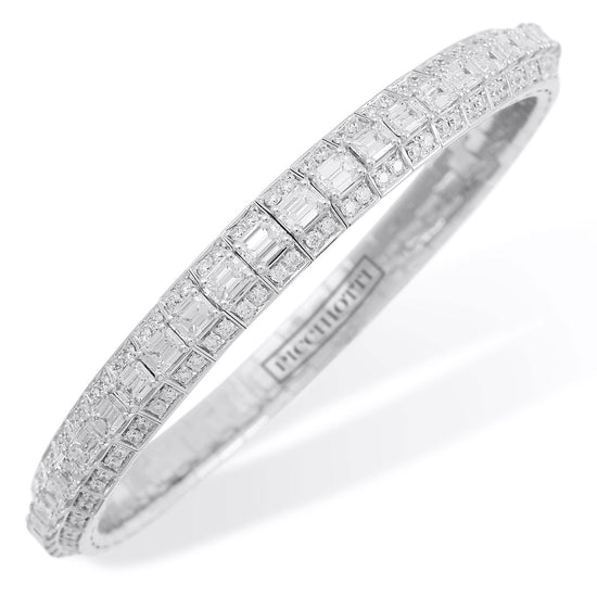 Picchiotti Xpandable™ 10.42CT Three Row Diamond Mixed Cut Tennis Bracelet