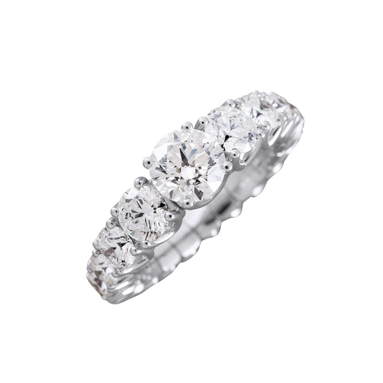 Picchiotti Xpandable™ 4.08CT Graduated Round Cut Eternity Ring
