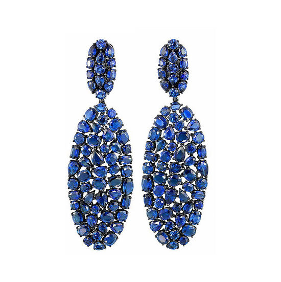 Etho Maria Blue Sapphire Vibrant Drop Earrings