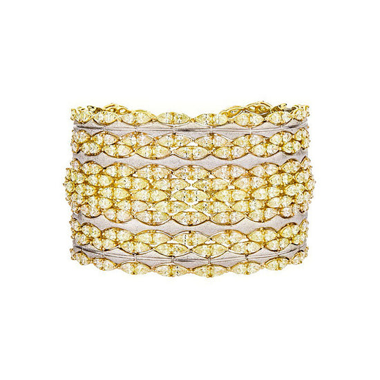 Etho Maria 29.15 CT Yellow Diamond Elegance Bangle Bracelet