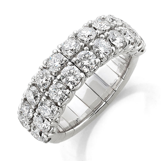 Picchiotti Xpandable™ 2.21CT Two Row Round Cut Halfway Eternity Ring