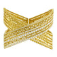 Etho Maria Diamond Reflexion Yellow Gold Crisscross Cuff Bracelet