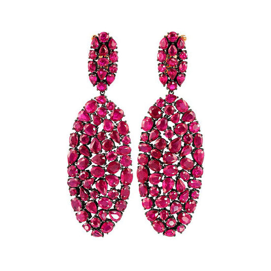 Etho Maria Ruby Vibrant Drop Earrings