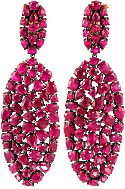 Etho Maria Ruby Vibrant Drop Earrings