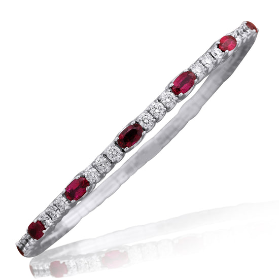 Picchiotti Xpandable™ 6.66CT Ruby and Diamond Tennis Bracelet