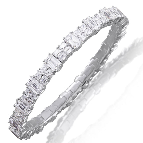 Picchiotti Xpandable™ 19.94CT Emerald Cut Abstract Diamond Tennis Bracelet