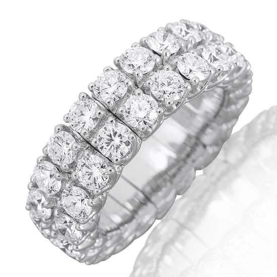 Picchiotti Xpandable™ 4.57CT Two Row Round Cut Eternity Ring