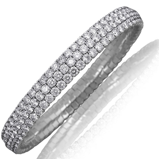 Picchiotti Xpandable™ 18.09CT Three Row Diamond Tennis Bracelet