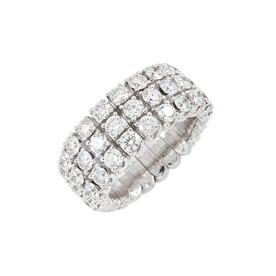 Picchiotti Xpandable™ 3.02CT Three Row Round Cut Halfway Eternity Ring