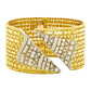 Etho Maria Diamond Reflexion Two Tone Cuff Bangle Bracelet