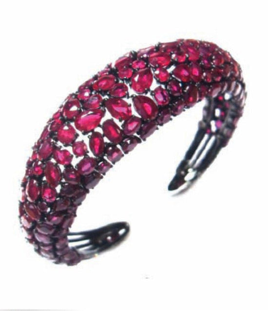 Etho Maria Ruby Diamond Vibrant Bangle Bracelet