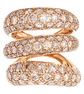 Etho Maria Brown Diamond Three Layer Gemini Snake Style Ring