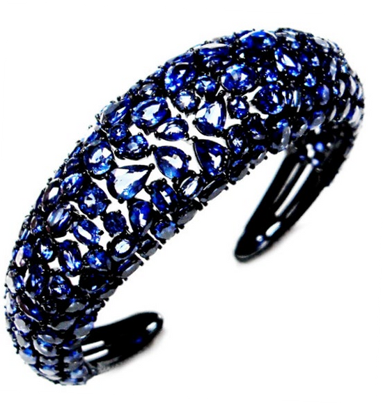 Etho Maria Sapphire Diamond Vibrant Bangle Bracelet