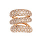 Etho Maria Brown Diamond Three Layer Gemini Snake Style Ring
