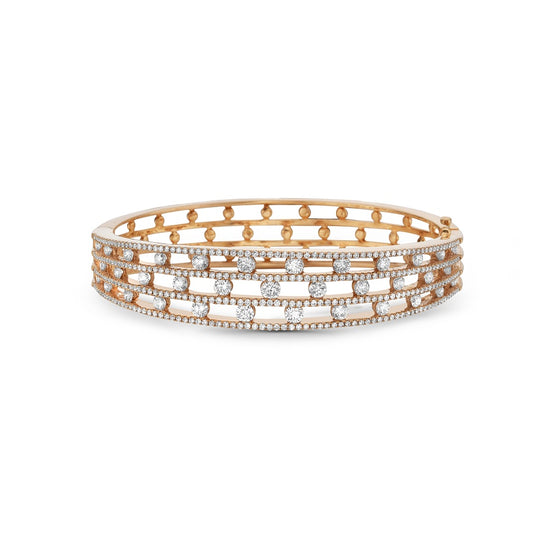Charles Krypell Triple Row Floating Diamond bangle