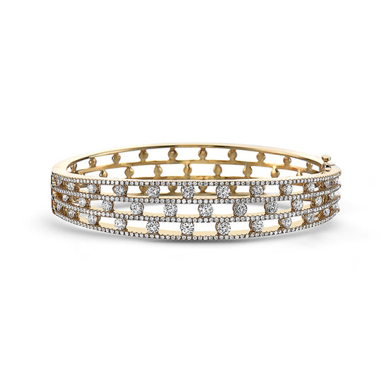 Charles Krypell Triple Row Floating Diamond bangle