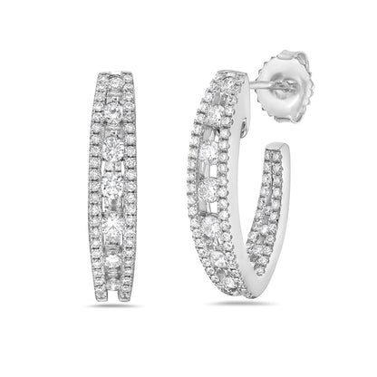 Charles Krypell Floating Diamond In and Out Hoop