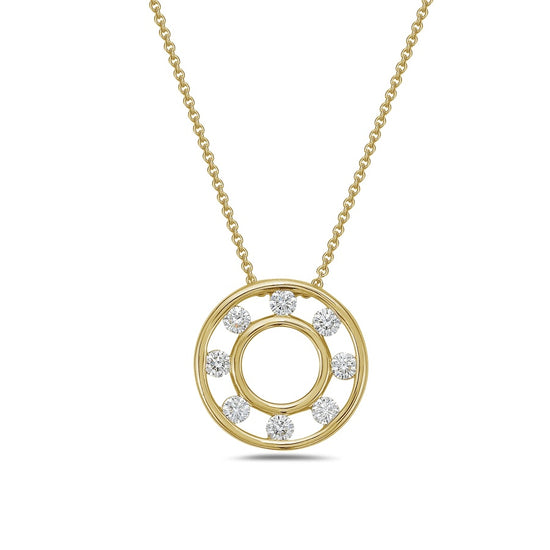 Charles Krypell Floating Diamond Circle Pendant