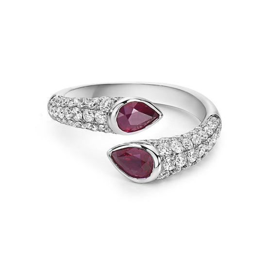 Charles Krypell Pavé Reflection Bypass Ring