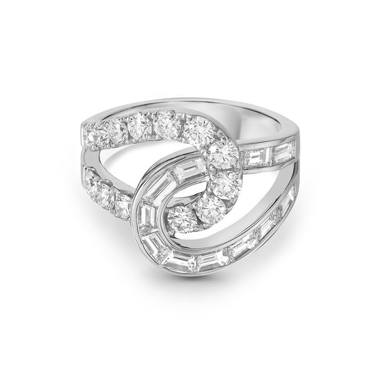 Charles Krypell Diamond Interlocking Ring