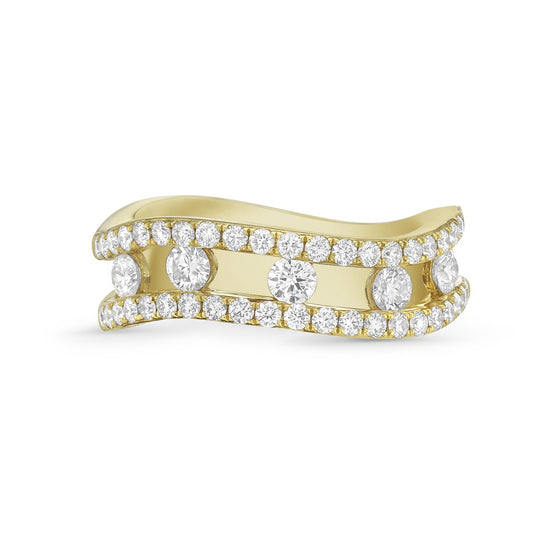 Charles Krypell Curved Floating Diamond Ring