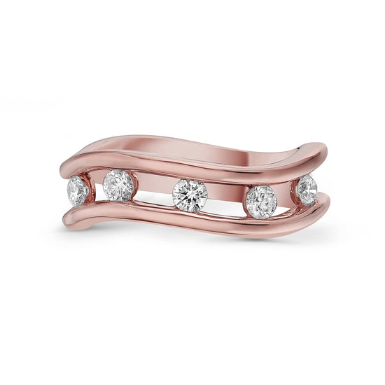 Charles Krypell Curved Floating Diamond Ring