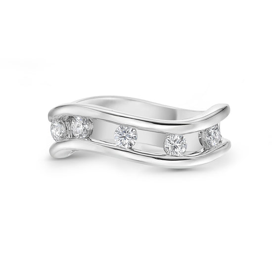 Charles Krypell Curved Floating Diamond Ring