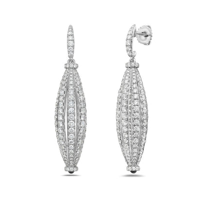 Charles Krypell Graduated Barrel Diamond Birdcage Earring