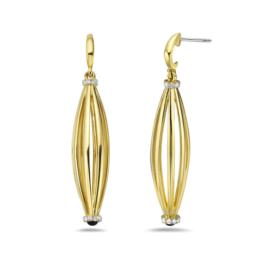 Charles Krypell Graduated Barrel Birdcage Earring