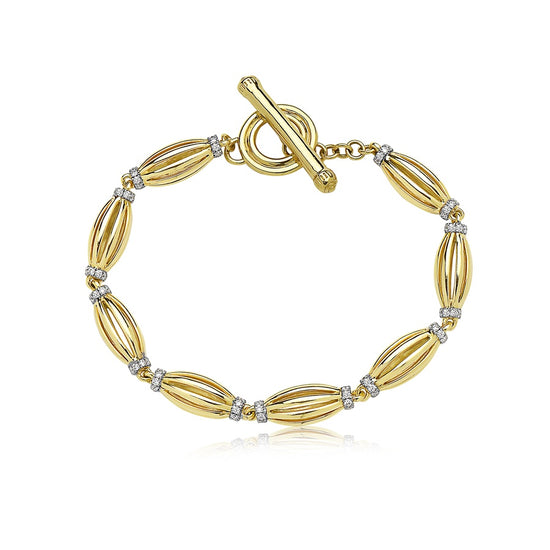 Charles Krypell Graduated Barrel Birdcage Bracelet