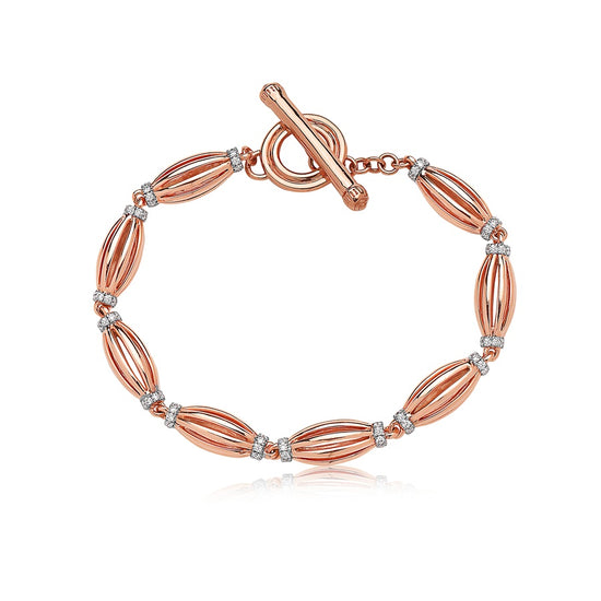 Charles Krypell Graduated Barrel Birdcage Bracelet