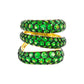 Etho Maria Tsavorite Three Layer Gemini Snake Style Ring
