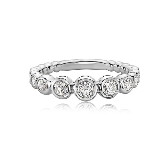 Charles Krypell Single Row Diamond Bubble Ring
