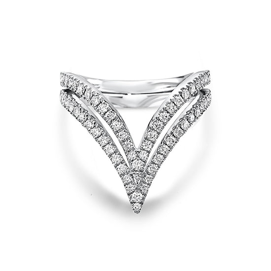 Charles Krypell Double V Diamond Ring