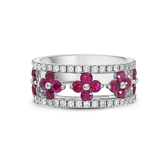 Charles Krypell Floating Clover Band Ring