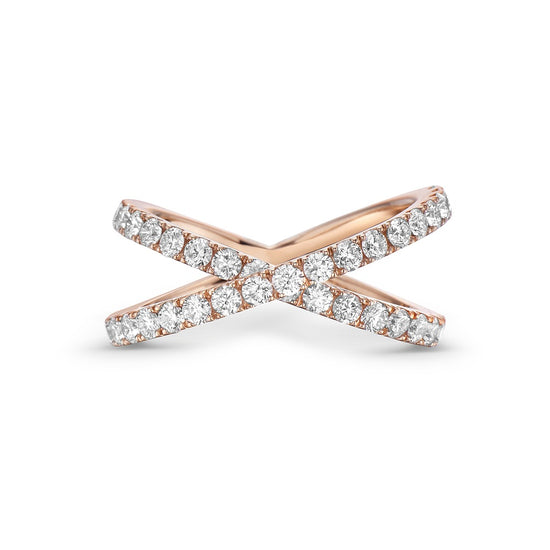 Charles Krypell Diamond X Ring