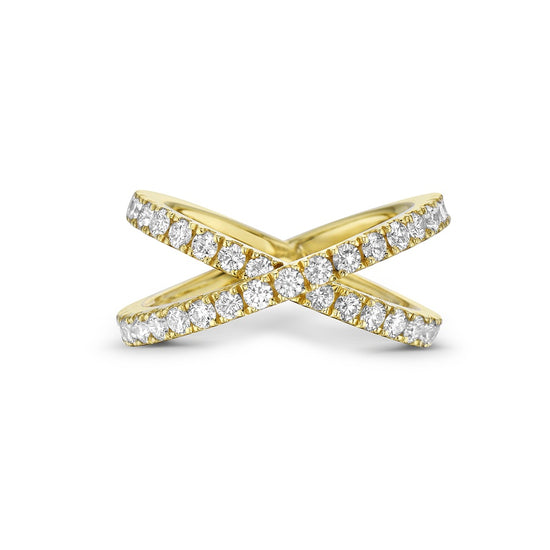 Charles Krypell Diamond X Ring