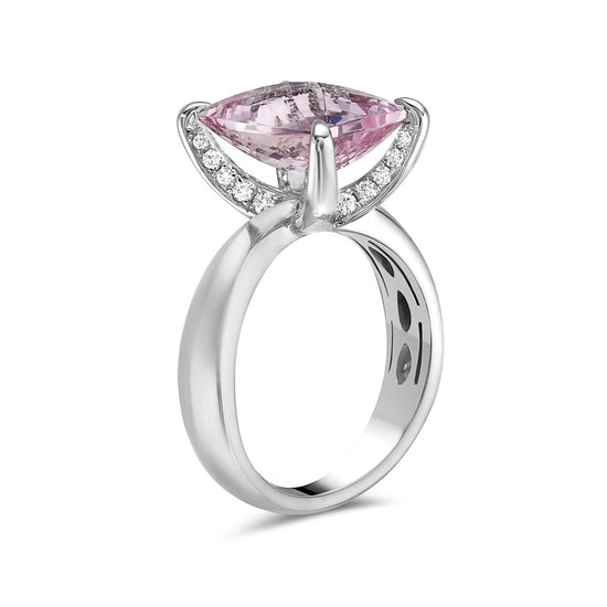 Charles Krypell Hidden Diamond Gallery Morganite Ring