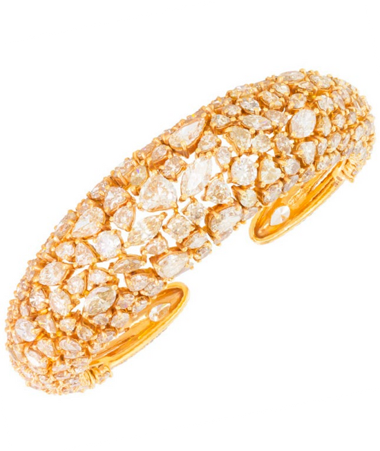 Etho Maria Brown Diamond Vibrant Bangle Bracelet