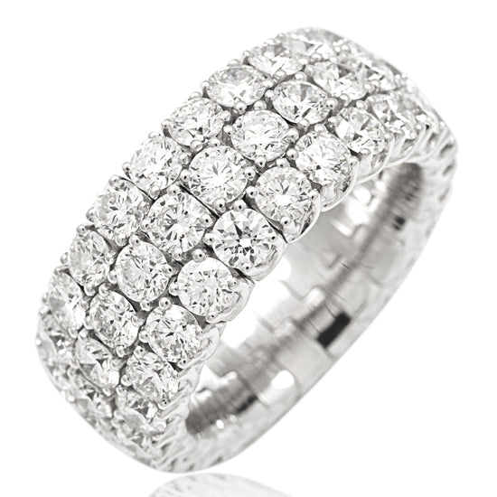 Picchiotti Xpandable™ 6.82CT Three Row Round Cut Eternity Ring