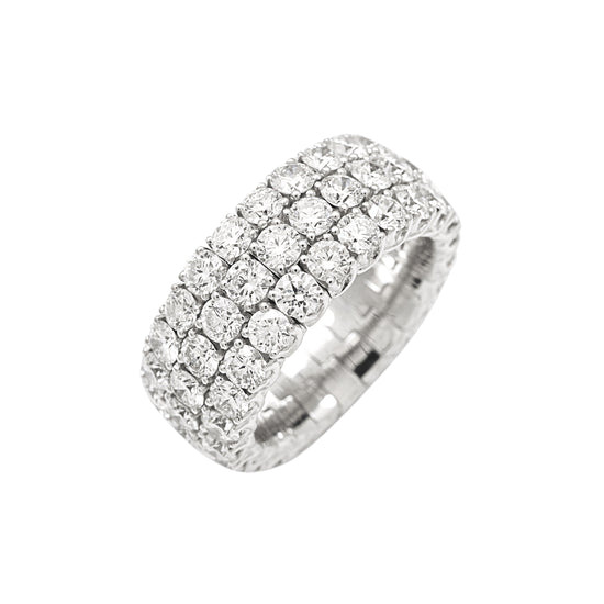Picchiotti Xpandable™ 6.82CT Three Row Round Cut Eternity Ring