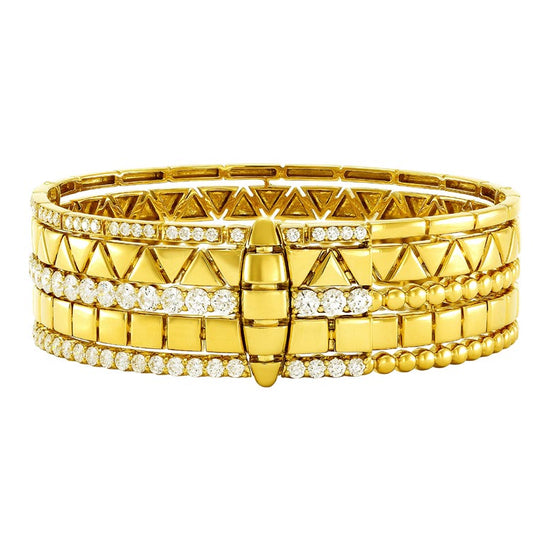 Etho Maria Diamond Reflexion Yellow Bangle Bracelet