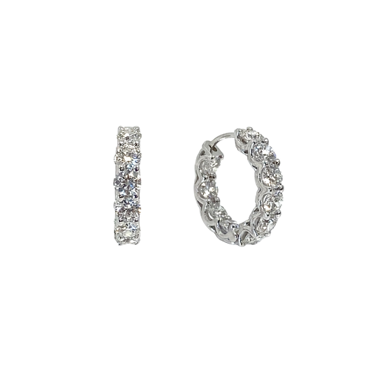 A Link Extra Small Diamond Hoop Earrings