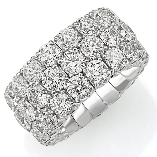 Picchiotti Xpandable™ 12.41CT Three Row Round Cut Eternity Ring