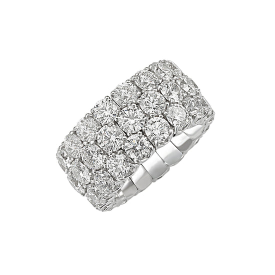 Picchiotti Xpandable™ 12.41CT Three Row Round Cut Eternity Ring