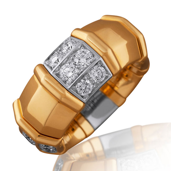 Picchiotti Xpandable™ 1.65CT Diamond Gold Accent Ring in Two-Tone Gold