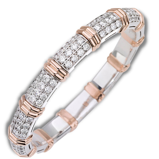 Picchiotti Xpandable™ 8.59CT Diamond Pavé Gold Accent Bracelet in Two-Tone Gold
