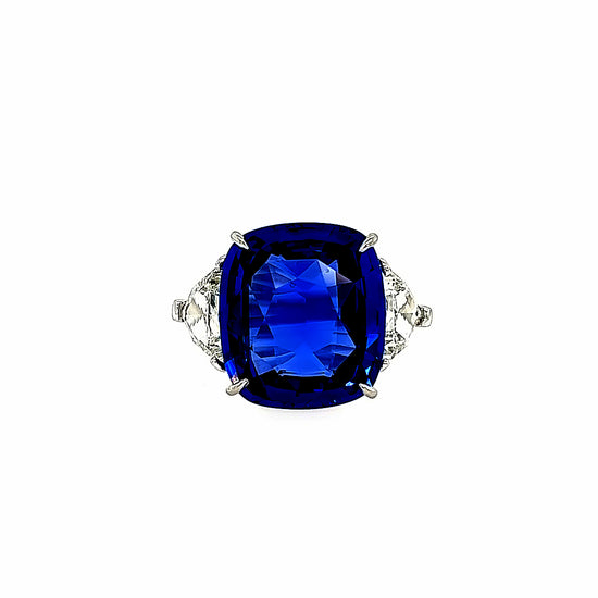 15.03CT Sapphire and Diamond Ring